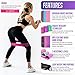 Fabric Booty Bands for Working Out I Fabric Resistance Bands for Legs and Butt I Glute Bands for Working Out I Leg Bands for Working Out I Hip Bands (Pink, Purple, Green)