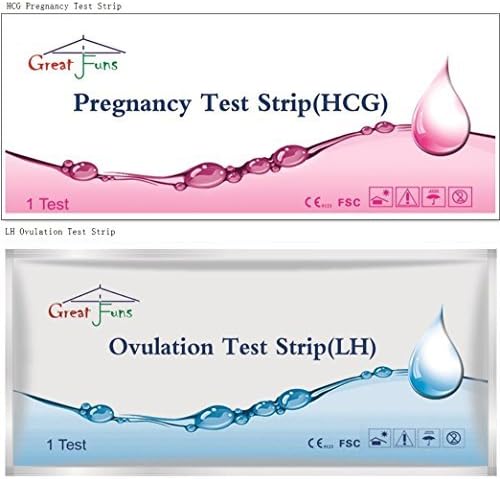 Greatfuns Combo 40 Ovulation (LH) &amp;10 Pregnancy (HCG) Test Strips by Greatfuns