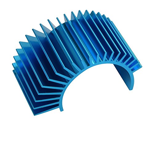 JMAF (4-Pack) Aluminum Electric Engine Motor Heatsink Fins Cooling for RC 540 550 Size Brushed Brushless RC Car Accessories (Blue) - Thumbnail 2