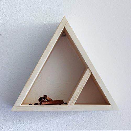 Triangle Shelf Floating Shelves Geometric Wall Shelves 12 x 4 Inch Shelf Organizer Rustic Shelves Wood Wall Shelves Modern Shelves Yellow