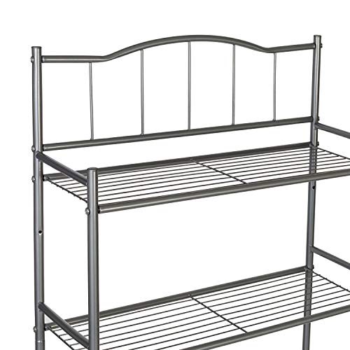 HoneyCanDo 3Shelf OverTheToilet Space Saver, Satin Nickel BTH09021 Satin Nickel, 45 lbs