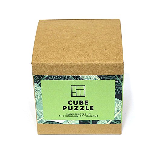 Cube Puzzle: Wooden Puzzle for Adults a Handmade 3D Brain Teaser Soma Cube from SiamMandalay