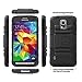 Galaxy S5 Active Case, [NOT FIT Galaxy S5] with [Premium HD Screen Protector Included] Dual Layers [Combo Holster] Cover and Built-in Kickstand Bundled Hybird Shockproof [Black]