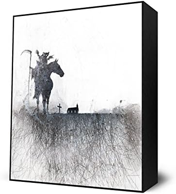 Death rides a horse Mini Art Block Print - 10 X 12 inches by Alex Cherry