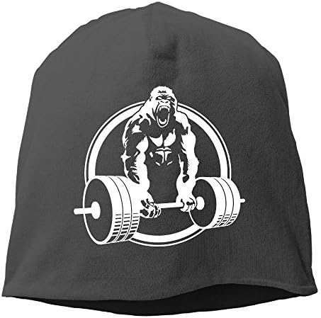Unisex Fashion Cuff Gorilla Lifting Retro Warm Winter Cap