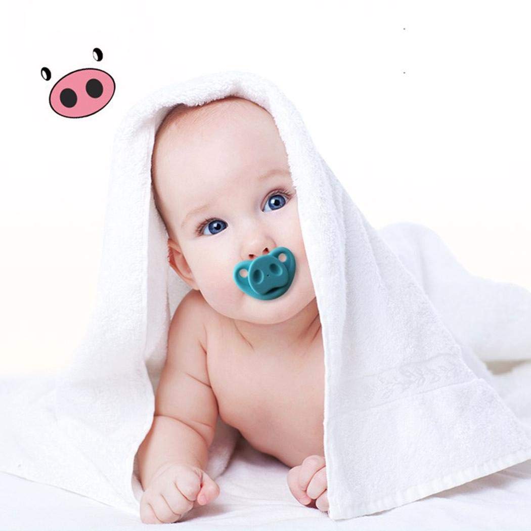 Ladiy New Baby Infant Silicone Gel Cartoon Pig Nose Shape Safety Pacifier Pacifiers