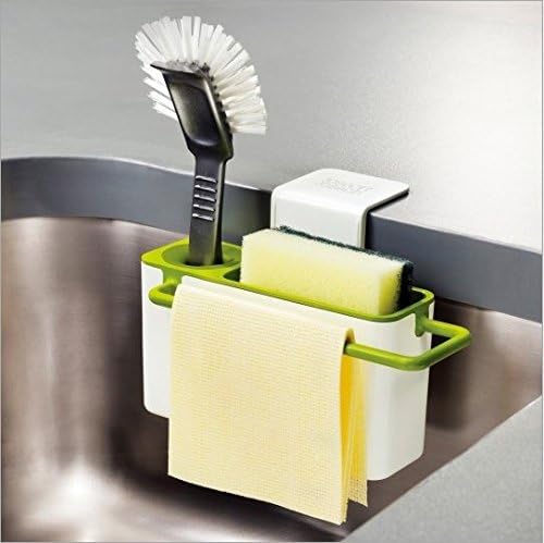 Sink Aid Self-Draining Sink Caddy, Sponge Holder and Brush Holder- Green