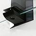 KES Bathroom Wall Shelf Black Aluminum Extra Thick Tempered Glass Rectangular 1 Tier Basket Wall Mounted, A4126A-BK