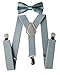 Keywin Baby Kids Boys Girls Toddler Suspender & Bow Tie Set Elastic Adjustable Strong Clip-on Suspender-Heavy Duty (Light Gray)