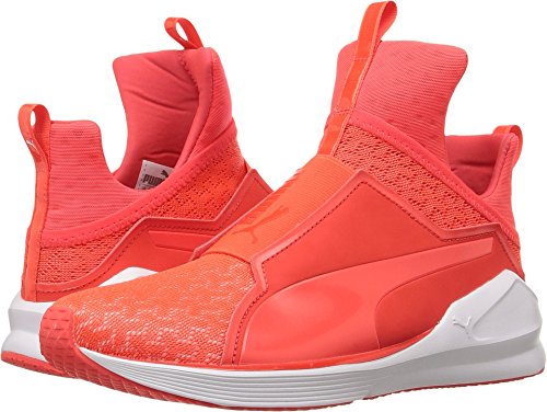 PUMA Women's Fierce Eng Mesh Cross-Trainer Shoe, Red Blast/Puma White, 5.5 M US