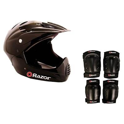 bike helmet pad razor Razor Red Full Face Youth Multi-Sport edge youth safety helmet Side Bike Helmet Ear Muffs Walker's