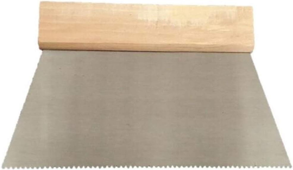 Qiyuezhuangshi Scraper, PVC Plastic Floor Tool 28 Cm Trapezoidal Tooth (widened) ，Comfortable and powerful grip (Color : Silver, Size : 20cm)