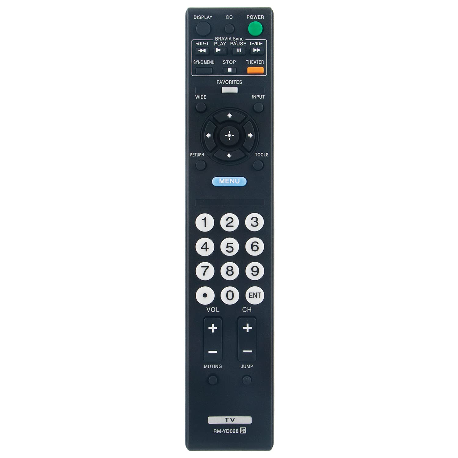 Photo 1 of RM-YD028 Replaced Remote Control Applicable for Sony Bravia TV KDL-32L504 KDL-46VL150 KDL-40S504 KDL-52XBR9 KDL-40VE5 KDL-46S5100 KDL-37FA500 KDL-40SL150 KDL-32XBR9 KDL-46S504 KDL-55V5100