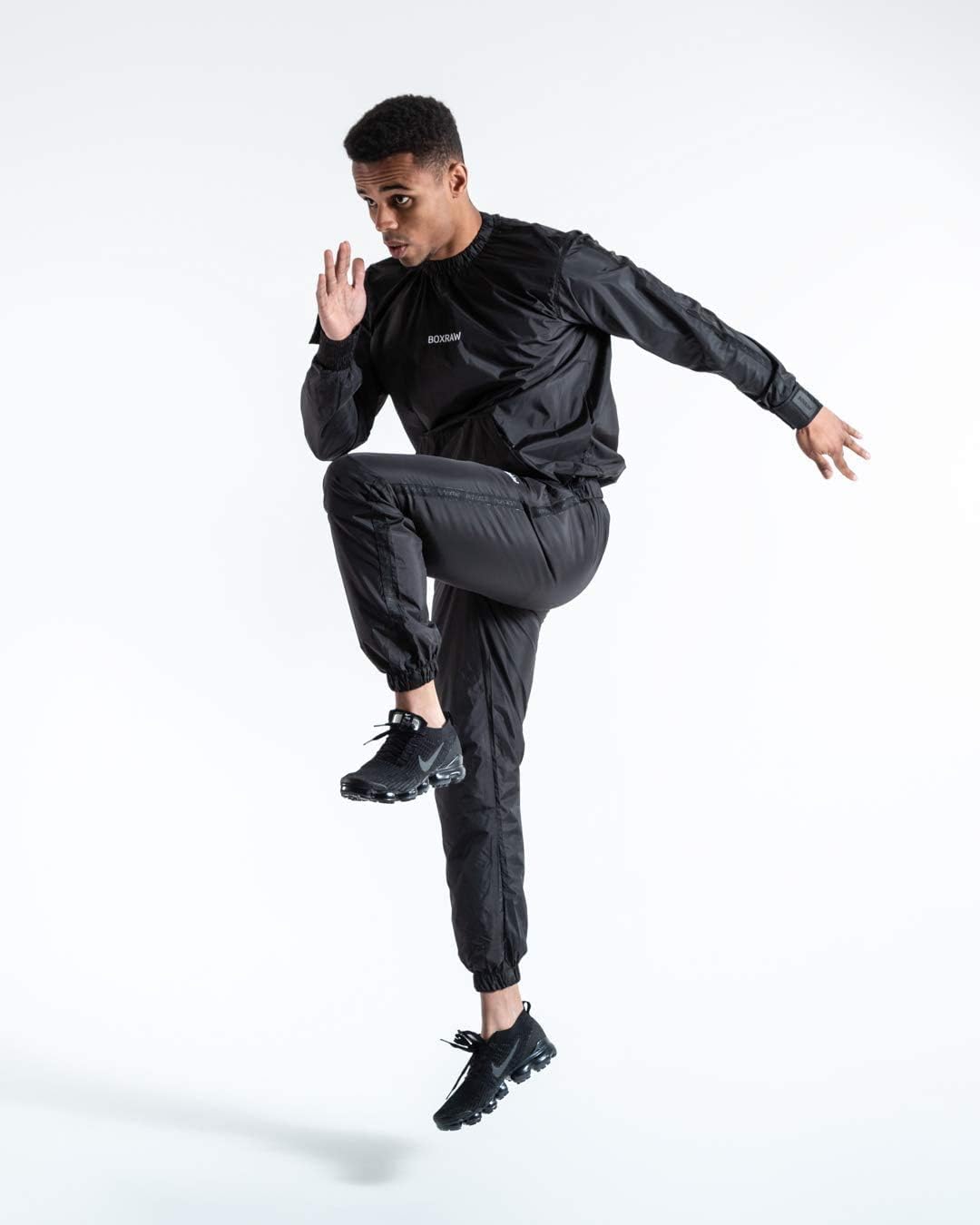 BOXRAW Hagler Professional Sauna Suit Top & Bottoms Non Rip Weight Loss Sweat Suit Boxing MMA Training Gym : Sports & Outdoors