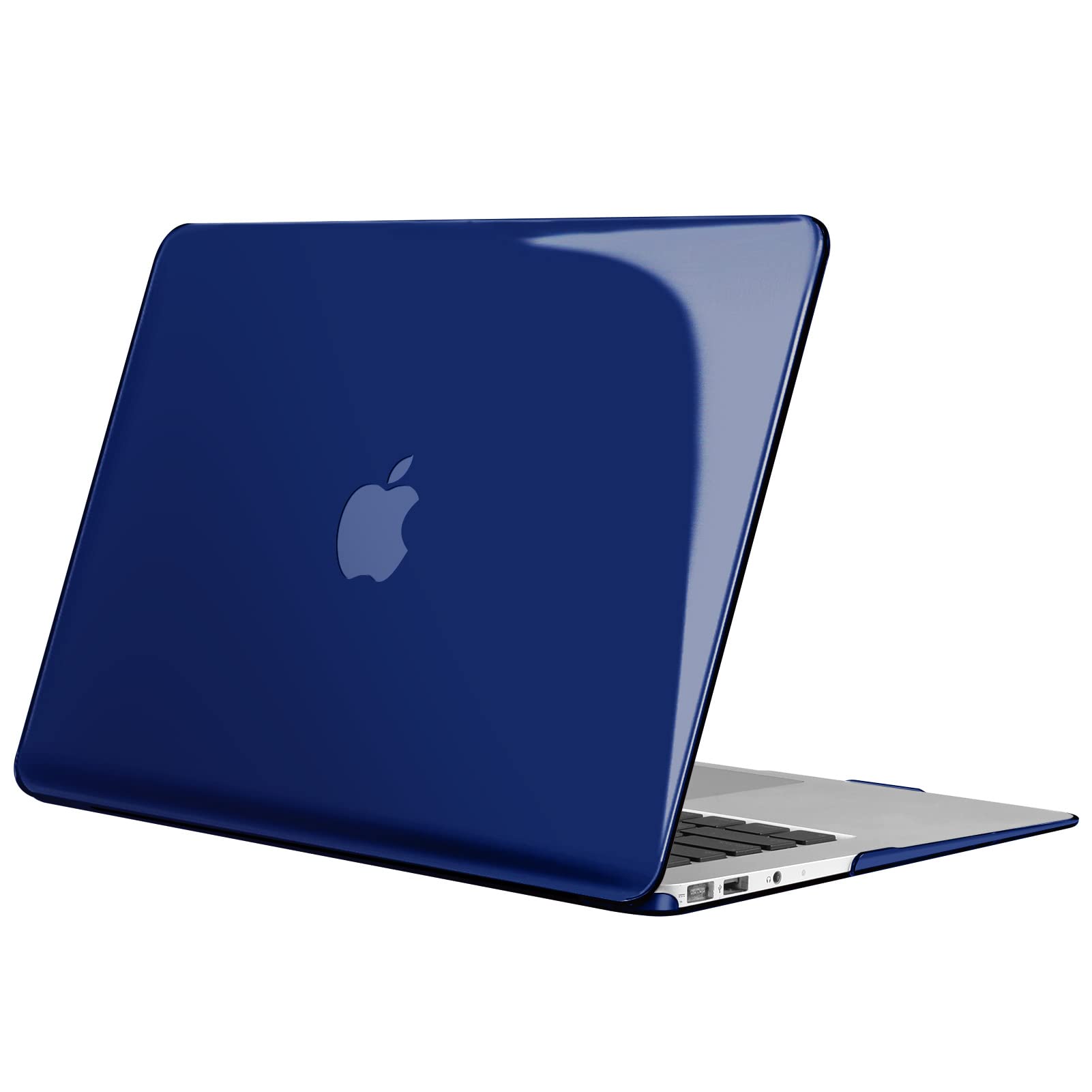 FINTIE Case Compatible with MacBook Air 13 Inch 2012-2017 Release (Model：A1466/A1369), Slim Snap On Hard Shell Protective Cover, Crystal Navy
