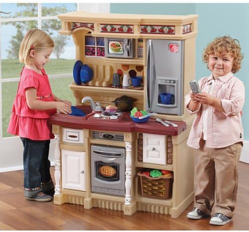 Kids Play Kitchen Set Toddler Cooking Pretend Toy Refrigerator Stove Cookware