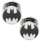 Batman Logo Screw-On Stainless Steel Plug Pair