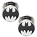 Batman Logo Screw-On Stainless Steel Plug Pair