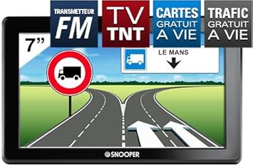 Snooper Db8500pl Gps Poids Lourd Ecran 7 Avec Television Tnt Transmetteur Fm Et Carte A Vie Amazon Fr High Tech