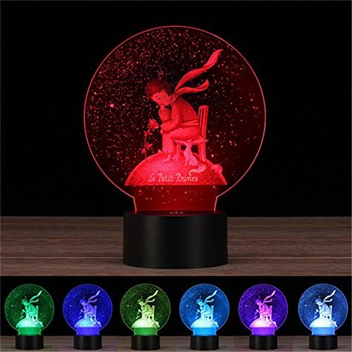 New Arrival Cartoon Prince 3D Night Light Touch 7 Colors Change Table Desk LED Lamp for Children's Gifts