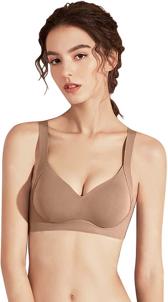 Amazon Sxx5 新品 ノンワイヤーブラジャー 脇高パッドでシルエットをキープ フリーライトブラ ワイヤーレスブラ レディース ブラジャー 通販