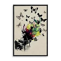Framed Canvas Wall Art Abstract Colorful Canvas Prints Home Artwork Decoration for Living Room,Bedroom - 16x24 inches