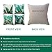 ULOVE LOVE YOURSELF Tropical Leaves Throw Pillow Covers Palm Leaf Decorative Pillow Cases Farmhouse Summer Decor Cushion Covers 18 X 18 Inch,4 Pack for Sofa Couch Porch(Plants-1)