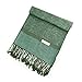 PASKMLNA Paisley Jacquard Pashmina Shawl Wrap Scarf Stole (olive-light aqua01870)