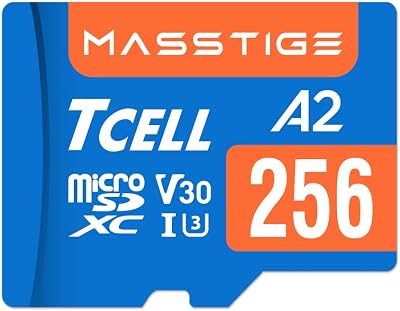 Tcell 256GB microSDXC Card Adapter A2 U3 V30 4K 170MB/s for DJI Gopro Osmo