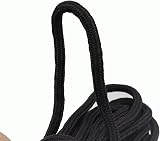 Fuwok Solid Braided Polypropylene Rope Black 6mm 10M Utility Cord for Camping view 4
