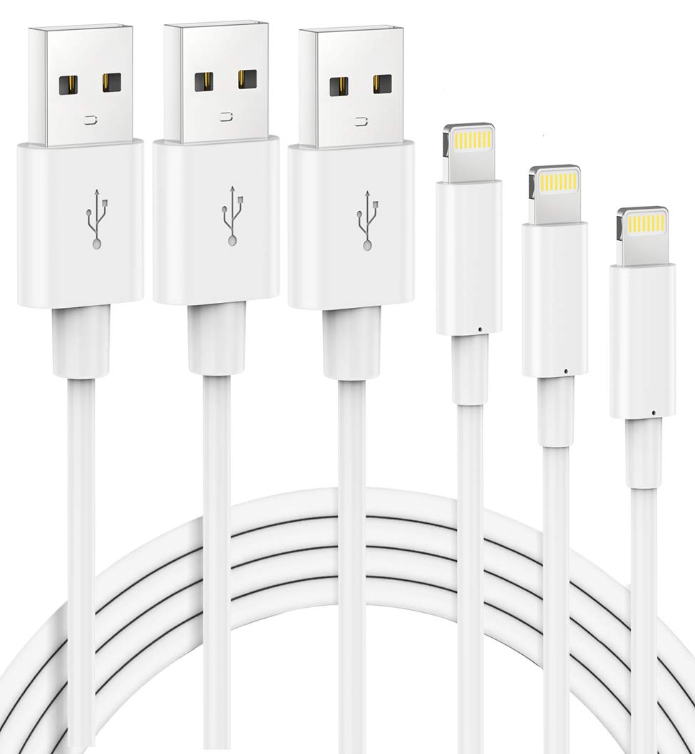 iPhone Cable [MFi Certified] - 3 Pack 1M2M3M Lightning Cable with Connector Heavy Duty iPhone Wire Fast Charging for iPhone 13/13 Pro/Max/12/12 Pro/Se/11/11 Pro/X/XS/XR/8/8 Plus/7/iPad