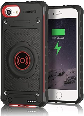 iPhone 6s Battery Case, iPhone 7 Battery Case, Apoptech Shockproof Protective Bumper iPhone 6 Charger Case Portable Battery Backup 2850mAh External Power Bank Slim Charge Case for iPhone 6 6s 7 Red