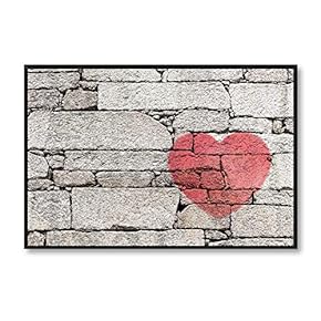 Framed Canvas Wall Art for Living Room, Bedroom Heart on Wall III Canvas Prints for Home Decoration Ready to Hang - 16x24 inches