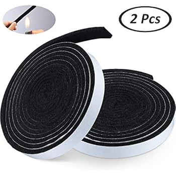 BBQ Gasket Black Smoker Grill Tape High Temp Grill Seal Self Stick Gasket, 7.5 Ft Length 1/8 Inch Thickness (2, 0.5 Inch Wide)