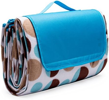 XiYoYo Picnic Blanket Outdoor Easy To Fold and Portable Beach Mat with Handle Strap Water-Resistant and Sand Proof 79x59 inches