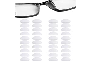 20 Pairs Silicone Nose Pads for Glasses, Stick on Nose Pads, D Shape Adhesive Nose Cushions for Eyeglasses Spectacle Reading 