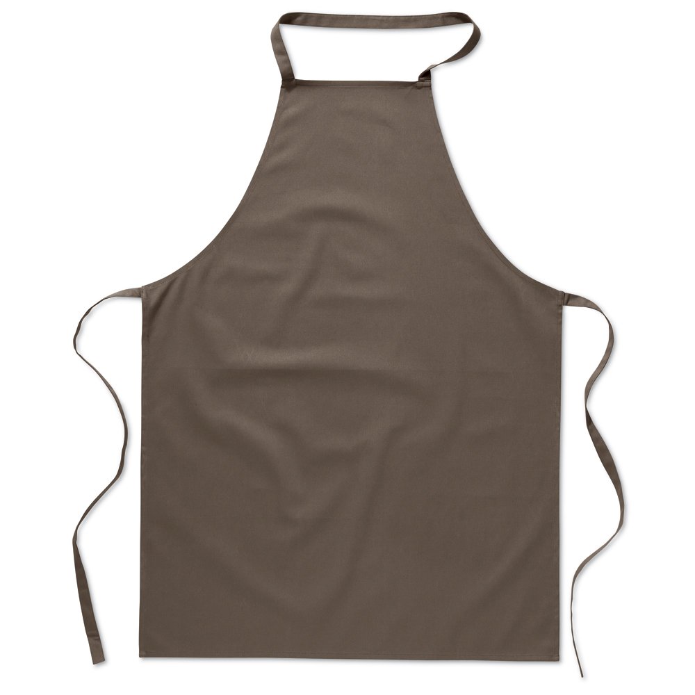 eBuyGB Pack of 1 Catering Cooking Plain Chef's Unisex Kitchen Apron, Cotton, Brown