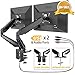 Dual Monitor Stand - FEZIBO Adjustable Full Motion Monitor Mount, C Clamp and Grommet Mount for 2 Screens from 17 to 29 inches Gas Spring LCD Computer Screens