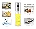 DmofwHi Olive Oil Sprayer for Cooking with 90ML Scale, Stainless Steel Glass Oil Mister Bottle Coconut Oil Sprayer Dispenser Convenient for BBQ/Grilling/Salad/Baking/Frying, 3.42 oz Capacity
