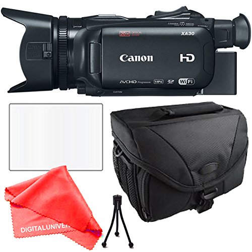 Canon-XA30-Camcorder-Camera-Case-Table-Top-Tripod-lens-cleaning-kit-and-Lcd-Screen-Protector