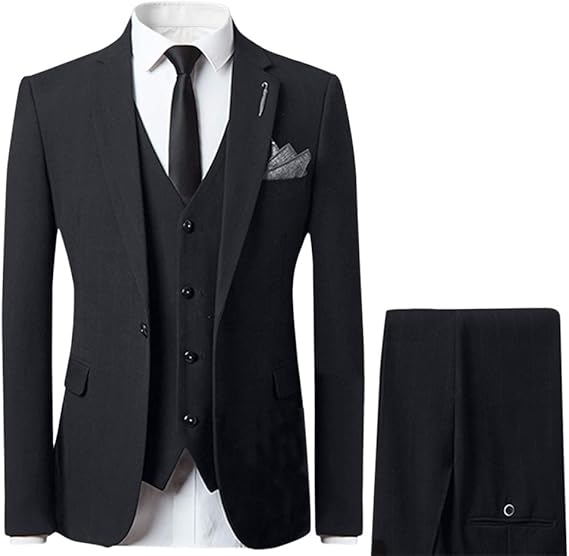 Amazon Co Jp Yunclos スーツメンズ おしゃれ スリーピース カジュアル スリム ストライプ 服 ファッション小物