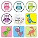32 Pack Valentines Day Cards for Kids with Scratch & Sniff Stickers and Envelopes, Owl & Dinosaur Kids Valentines Cards Perfect for Classroom Exchange Favor
