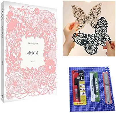 Wellsure Product Details 'Blooming' Beautiful Paper Cutting Book Easy to Cut Out Stress Relieving Art Therapy Paper Cutouts,Artbook Cutting Set A4 52 Designs, 128p, 8.27"x11.69"