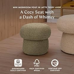 Babyletto Kids Mini Mushroom Pouf - Ottoman Foot