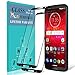 [2-Pack] TAURI Screen Protector for Moto Z3 / Moto Z3 Play, [Full Cover] Tempered Glass Screen Protector with Lifetime Replacement Warranty - Black