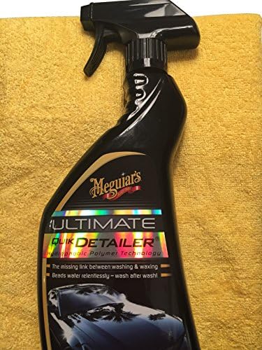 Meguiars G14422 Ultimate Quik Detailer, 22 oz and 2 Ultra Plush Microfiber Towels Bundle