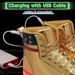 Light Up Shoes Women Men, USB Charging LED Glitter