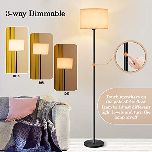 Lifeholder Floor Lamp, 3Way Dimmable Touch Floor Lamp Include A Warm