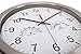 Moonsteps 12 inches Quartz Silent Metal Frame Digital Wall Clock No Ticking with Temperature Humidity Stats, White