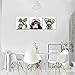 Visual Art Decor Funny Animals Canvas Wall Art Modern Gorilla Monkey Music Oil Painting Wall Picture Happy Dog Frog Canvas Prints Home Office Living Room Decoration (20x20x3)